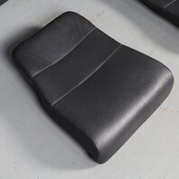 1999-2004 Porsche 911 Convertible Rear Seat Set Black Draped Leather OEM Used