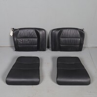 1999-2004 Porsche 911 Convertible Rear Seat Set Black Draped Leather OEM Used