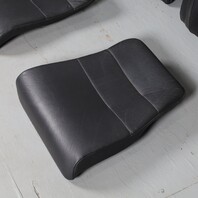 1999-2004 Porsche 911 Convertible Rear Seat Set Black Draped Leather OEM Used