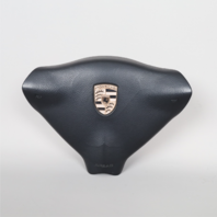 2000-2004 Porsche 911 Boxster 3 Spoke Steering Wheel Airbag Black OEM Used