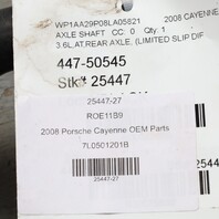 2008-2010 Porsche Cayenne Rear Axle Shaft CV Joint 7L0501201B OEM