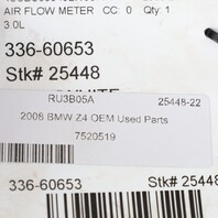 2006 2007 2008 BMW N52 Mass Air Flow Meter Sensor 13627520519 OEM Used