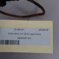 2003-2008 BMW Z4 E85 Right Side View Door Mirror 51167189730 OEM Used