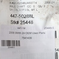 2006-2008 BMW Z4 E85 Manual Transmission Left Rear Axle Shaft 33207541439 OEM Used