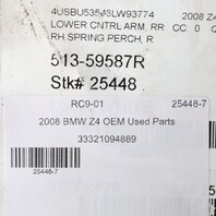 2001-2006 BMW M3 Left Rear Lower Control Arm Spring Perch 33321094889 OEM Used