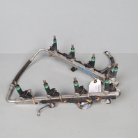 2007-2010 BMW X5 4.8 N62 Fuel Injector Set With Fuel Rail OEM 13537555761