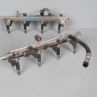 2007-2010 BMW X5 4.8 N62 Fuel Injector Set With Fuel Rail OEM 13537555761