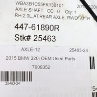 BMW 320i 330iGT 340iGT 428i Right Rear Axle Shaft CV Joint 33207609352 OEM Used