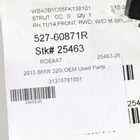 2012-2015 BMW 320i 328i Front Strut Shock Spring 31316791551 OEM Used