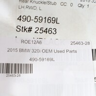 2012-2018 BMW 320i 328i Left Rear Spindle Knuckle Hub 33326792521 OEM Used