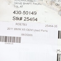 2011-2018 BMW X5 X6 Front Drive Shaft 26208605866 OEM Used