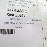 2007-2019 BMW X5 X5M X6 X6M E70 Left Front Axle Shaft 31607629883 OEM Used