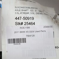 2014-2018 BMW X5 Rear Axle Shaft CV Joint Right / Left 33208609839 OEM Used