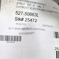 2008-2013 BMW M3 Left Front Strut Shock Spring 31312283977 OEM Used