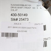 2011-2018 BMW X5 X6 Front Drive Shaft 26208605866 OEM Used