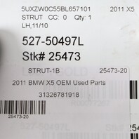 2007-2013 BMW X5 Left Front Strut Shock Spring 31326781918 OEM Used