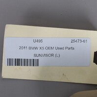 2007-2013 BMW X5 E70 Left Sun Visor Beige 51167278577 OEM Used