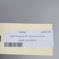 1999-2004 Porsche 911 996 C4 Rear Brake Calipers Brembo Set Pair Silver OEM Used