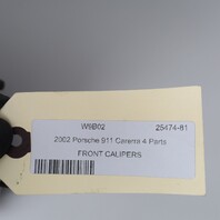 1999-2004 Porsche 911 996 C4 Front Brake Calipers Pair Silver Brembo OEM Used