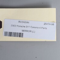 1997-2004 Porsche 911 Boxster Left Door Mirror 10 Pin OEM Used