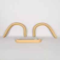 97-04 Porsche Boxster 986 Roll Bar Trim Pad Set Beige Leather OEM 98658031113