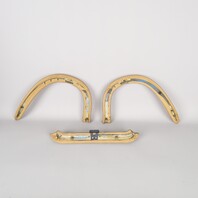 97-04 Porsche Boxster 986 Roll Bar Trim Pad Set Beige Leather OEM 98658031113