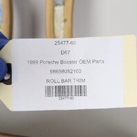 97-04 Porsche Boxster 986 Roll Bar Trim Pad Set Beige Leather OEM 98658031113