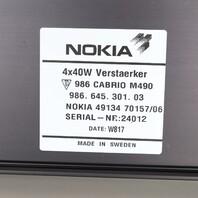 1997-2000 Porsche Boxster 986 Amp Amplifier Nokia OEM 98664530103