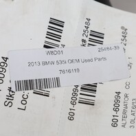 2010-2017 BMW 535i 640i X3 X5 X6 Alternator 215 Amp 12317616119 OEM