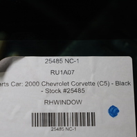 1997-2004 Chevrolet Corvette C5 Right Passenger Door Glass Window OEM 10403190