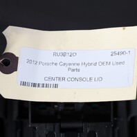 2011-2018 Porsche Cayenne 958 Center Console Lid Black Leatherette OEM Used