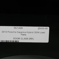 2011-2018 Porsche Cayenne 958 Right Rear Door Glass Window 95854261206 OEM Used