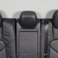 2011-2018 Porsche Cayenne Rear Seats Upper Lower Cushions Black Leather OEM