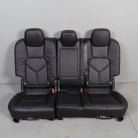 2011-2018 Porsche Cayenne Rear Seats Upper Lower Cushions Black Leather OEM