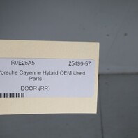 2011-2018 Porsche Cayenne 958 Right Rear Door Silver Metallic OEM Used