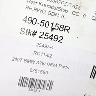 2007-2013 BMW 328i Coupe Right Rear Spindle Knuckle Hub 33326774810 OEM