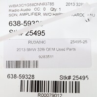 2012-2015 BMW 320i 328i 335i Amp Amplifier 65129283511 OEM Used