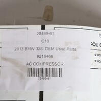 2012-2015 BMW 320i 328i 428i 528i AC Compressor 64529216466 OEM Used