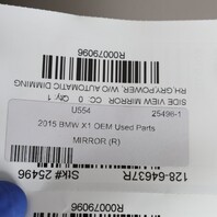 2013-2015 BMW X1 Right Side View Door Mirror OEM Used