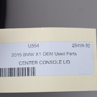 2013-2015 BMW X1 Center Console Lid Black  51162993643 OEM Used