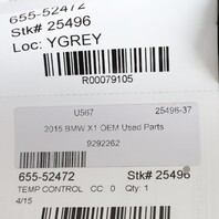2010-2013 BMW 128i 135i 328i 335i M3 Climate Control Panel 64119292262 OEM Used