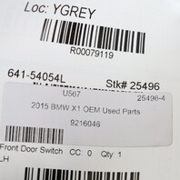 2012-2015 BMW X1 Left Power Window Switch 61319216046 OEM Used