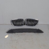 2013-2015 BMW X1 E84 Front Upper / Lower Kidney Grille Set 51117347667 OEM Used
