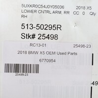 2007-2019 BMW X5 X6 Right Rear Lower Control Arm 33326770952 OEM Used