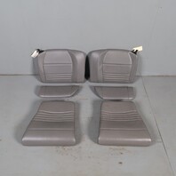 02-04 Porsche 911 996 Convertible Rear Seat Set Upper Lower Graphite Grey OEM