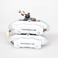 1999-2004 Porsche 911 996 C4 Front Brake Calipers Pair Silver Brembo OEM Used