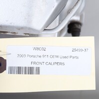 1999-2004 Porsche 911 996 C4 Front Brake Calipers Pair Silver Brembo OEM Used
