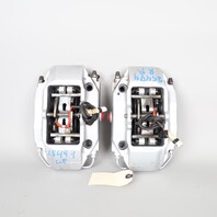 1999-2004 Porsche 911 996 C4 Front Brake Calipers Pair Silver Brembo OEM Used
