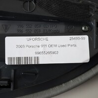 2002-2004 Porsche 911 996 Speedometer Cover Trim Leather Graphite Grey OEM Used