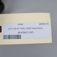 2013-2015 BMW 740i 750i 760i Right Front Seat Belt 72117382392 OEM Used